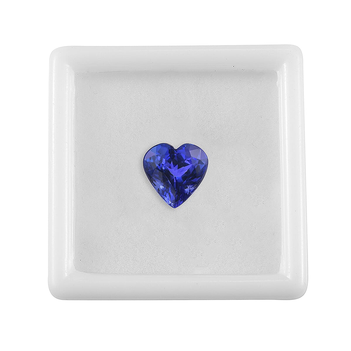 Violetish Blue GSI Certified Tanzanite Heart Gemstone 5.45 Ct 8036399 3