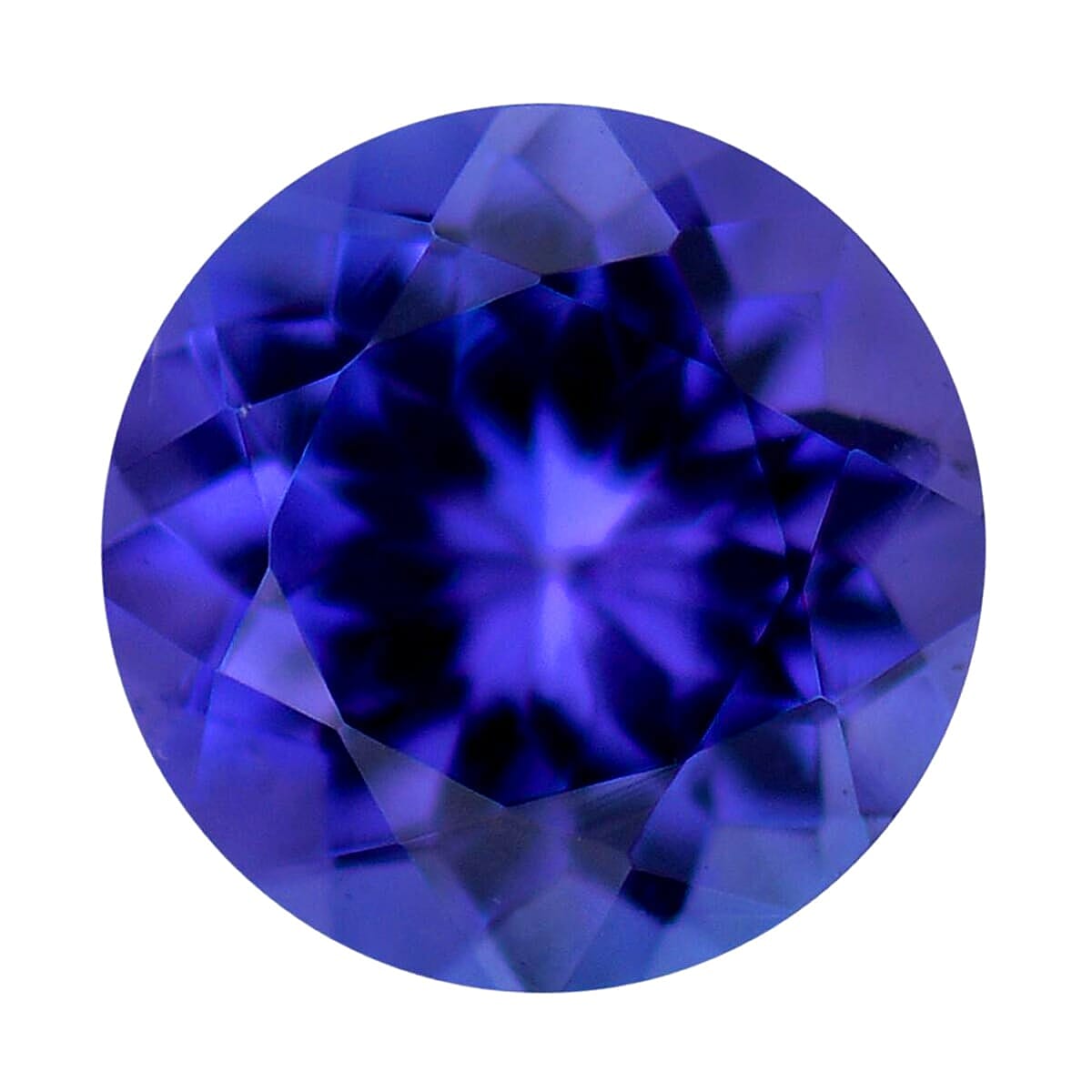 Certified &amp; Appraised 1 Ct. AAAA Tanzanite Loose Gemstone in Round Shape (6.5 mm) 6303571 0