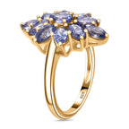Tanzanite Ring in 18K Vermeil Yellow Gold Plated in Sterling Silver 2.60 Ct.