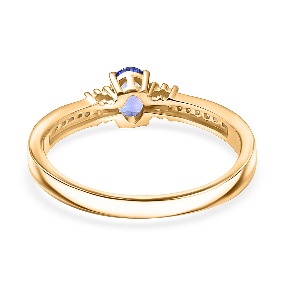 D'Joy Tanzanite, Moissanite Ring in Yellow Gold Plated Sterling Silver 8363393 5