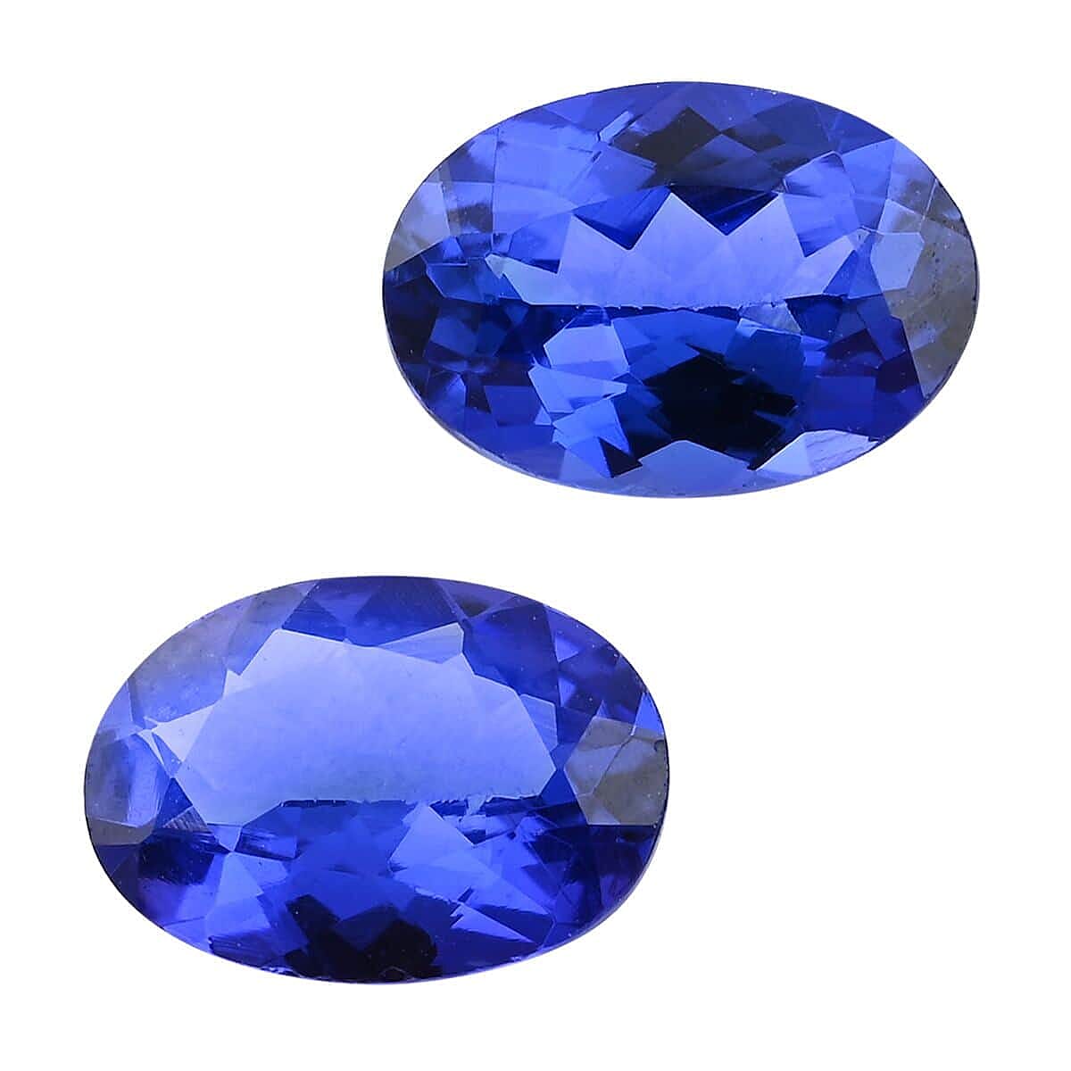 Set of 2 Tanzanite Loose Gemstones in Oval Shape (6.5x4.5 mm) 8020110 1