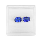 Set of 2 - AAAA Tanzanite Oval 6.5x4.5 mm Gemstone 1.20 Ct.
