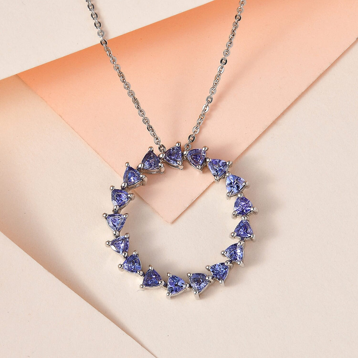 Tanzanite Pendant with Chain (Size 20) in Platinum Overlay Sterling Silver 1.56 Ct 3682608 2
