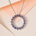 Tanzanite Pendant with Chain (Size 20) in Platinum Overlay Sterling Silver 1.56 Ct
