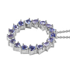 Tanzanite Pendant with Chain (Size 20) in Platinum Overlay Sterling Silver 1.56 Ct