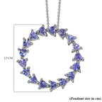 Tanzanite Pendant with Chain (Size 20) in Platinum Overlay Sterling Silver 1.56 Ct