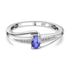 Tanzanite Solitaire  Ring in Sterling Silver
