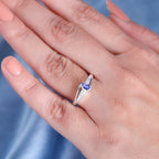 Tanzanite Solitaire  Ring in Sterling Silver