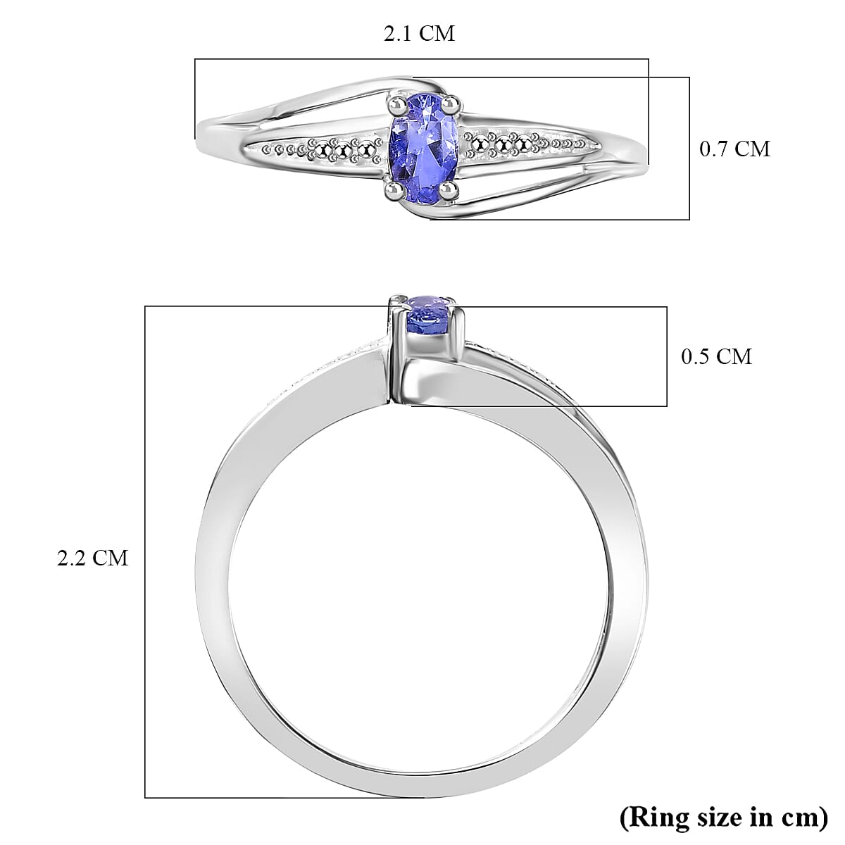 Tanzanite Solitaire  Ring in Sterling Silver 7856268 5