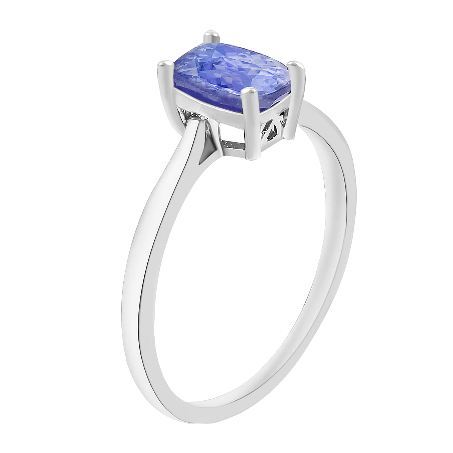 Tanzanite  Ring in Platinum Overlay Sterling Silver 1.40 ct  1.400  Ct. 7719525 2