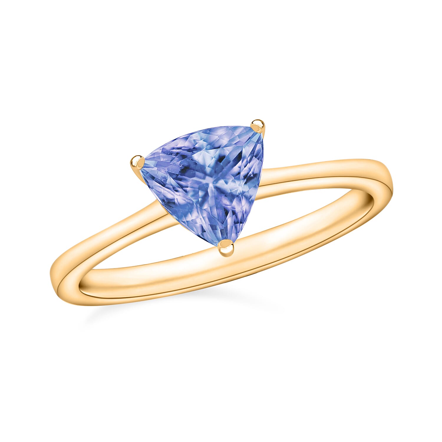 Tanzanite Solitaire Ring in Vermeil Yellow Gold Sterling Silver 1.45 ct 7716933 0