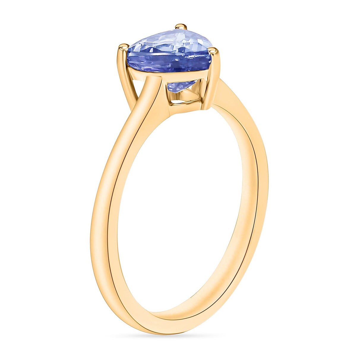 Tanzanite Solitaire Ring in Vermeil Yellow Gold Sterling Silver 1.45 ct 7716933 2
