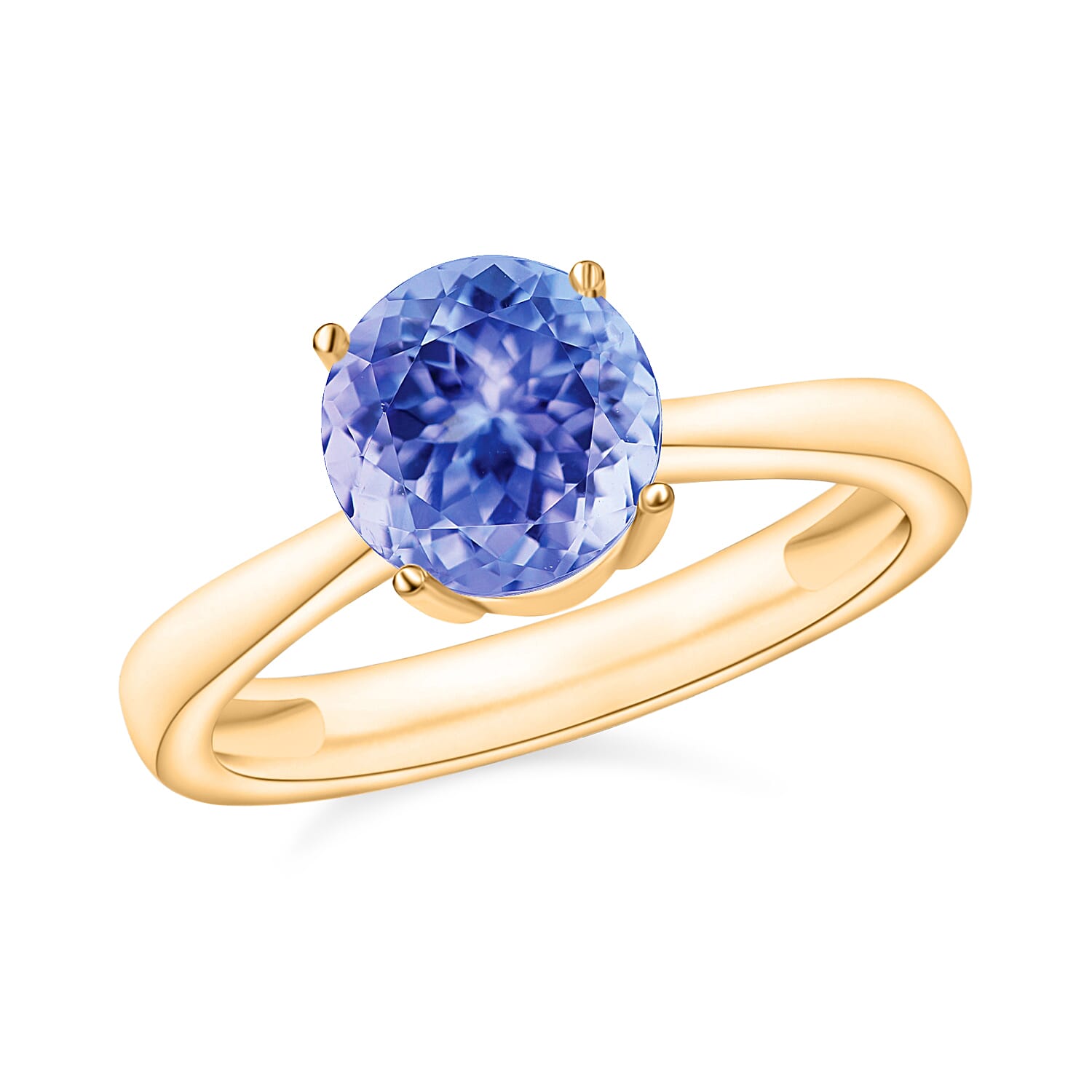 Tanzanite Solitaire Ring in Vermeil Yellow Gold Plated Sterling Silver 1.45 ct 7718104 0