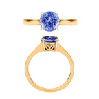 Tanzanite  Ring in Vermeil RG Sterling Silver 1.45 ct  1.450  Ct.