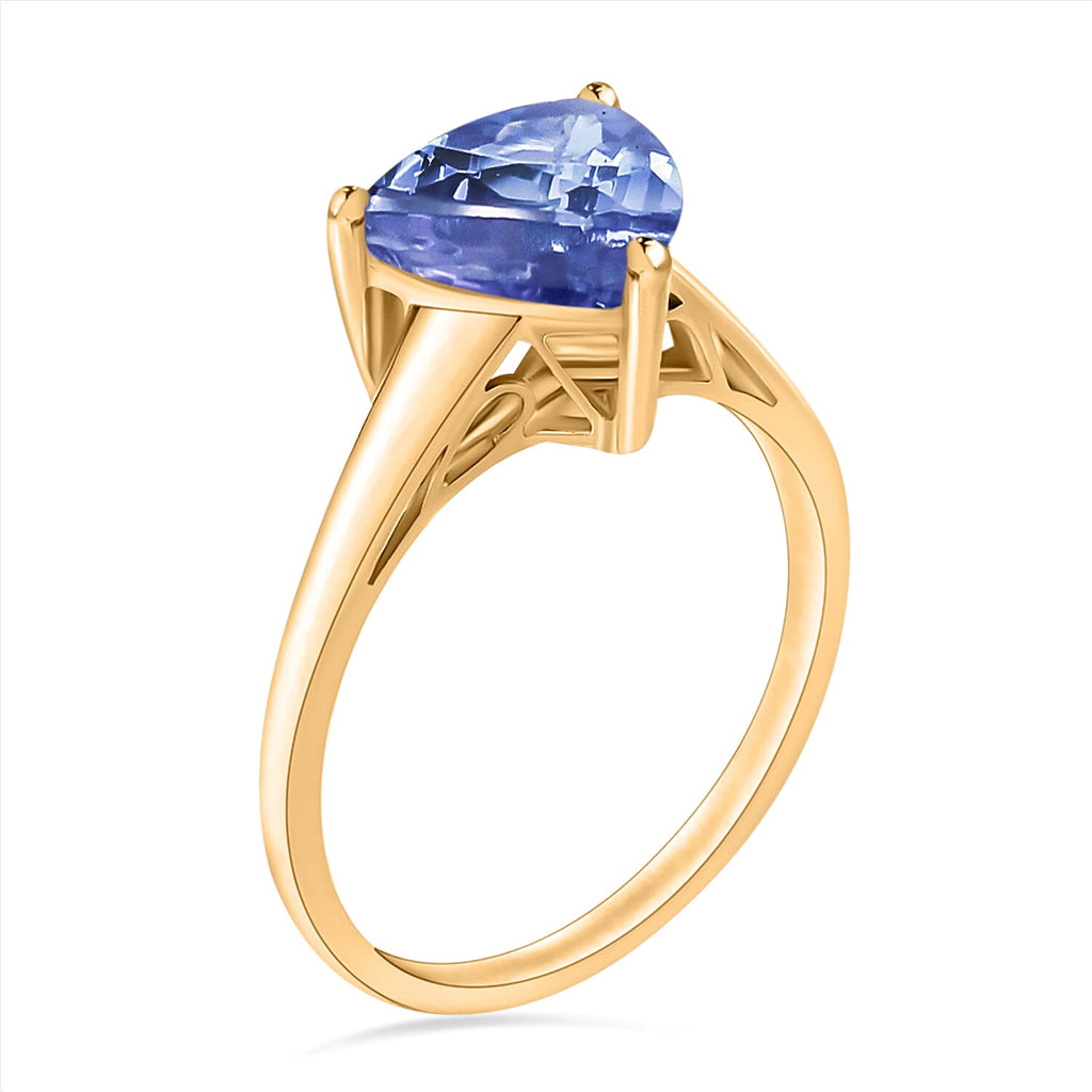 Tanzanite  Ring in Vermeil RG Sterling Silver 2.90 ct  2.900  Ct.