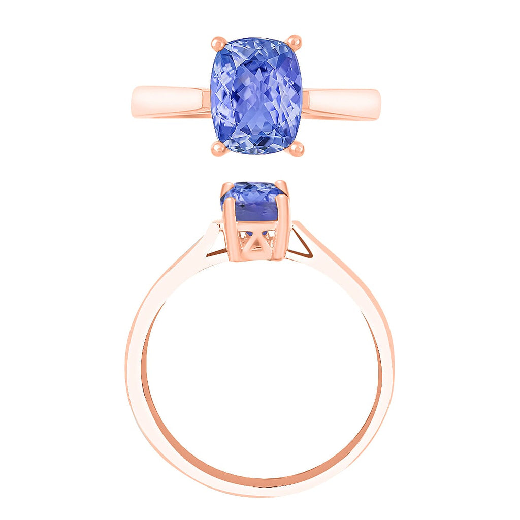 Tanzanite  Ring in Vermeil YG Sterling Silver 1.40 ct  1.400  Ct.