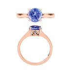 Tanzanite  Ring in Vermeil YG Sterling Silver 1.45 ct  1.450  Ct.