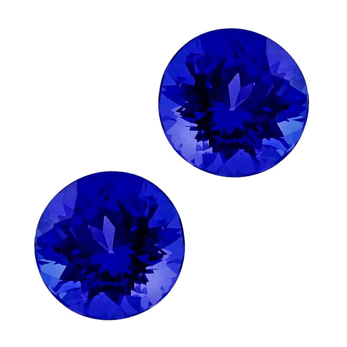 Set of 2 Tanzanite Loose Gemstones in Round Shape (5 mm) 7998730 7