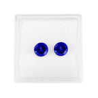 Set of  2 - AAAA Tanzanite Round 5 mm Gemstone 1 Ct.