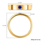Tanzanite Ring in 14K Yellow Gold Overlay Sterling Silver