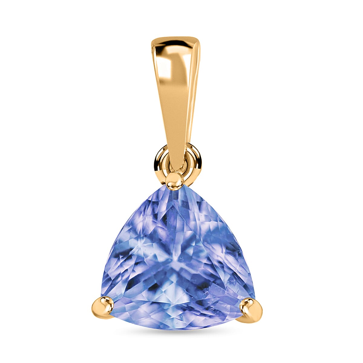 Tanzanite Solitaire Pendant in Vermeil Yellow Gold Plated Sterling Silver 1.45 Ct 8000029 0