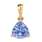 Tanzanite  Solitaire Pendant in Vermeil YG Sterling Silver 1.45 ct  1.450  Ct.