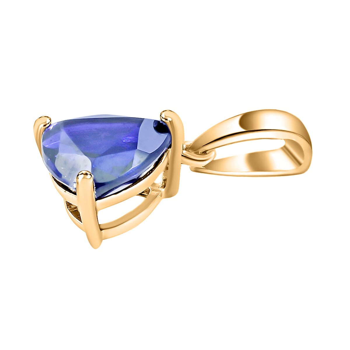 Tanzanite Solitaire Pendant in Vermeil Yellow Gold Plated Sterling Silver 2.90 ct. 8000039 2