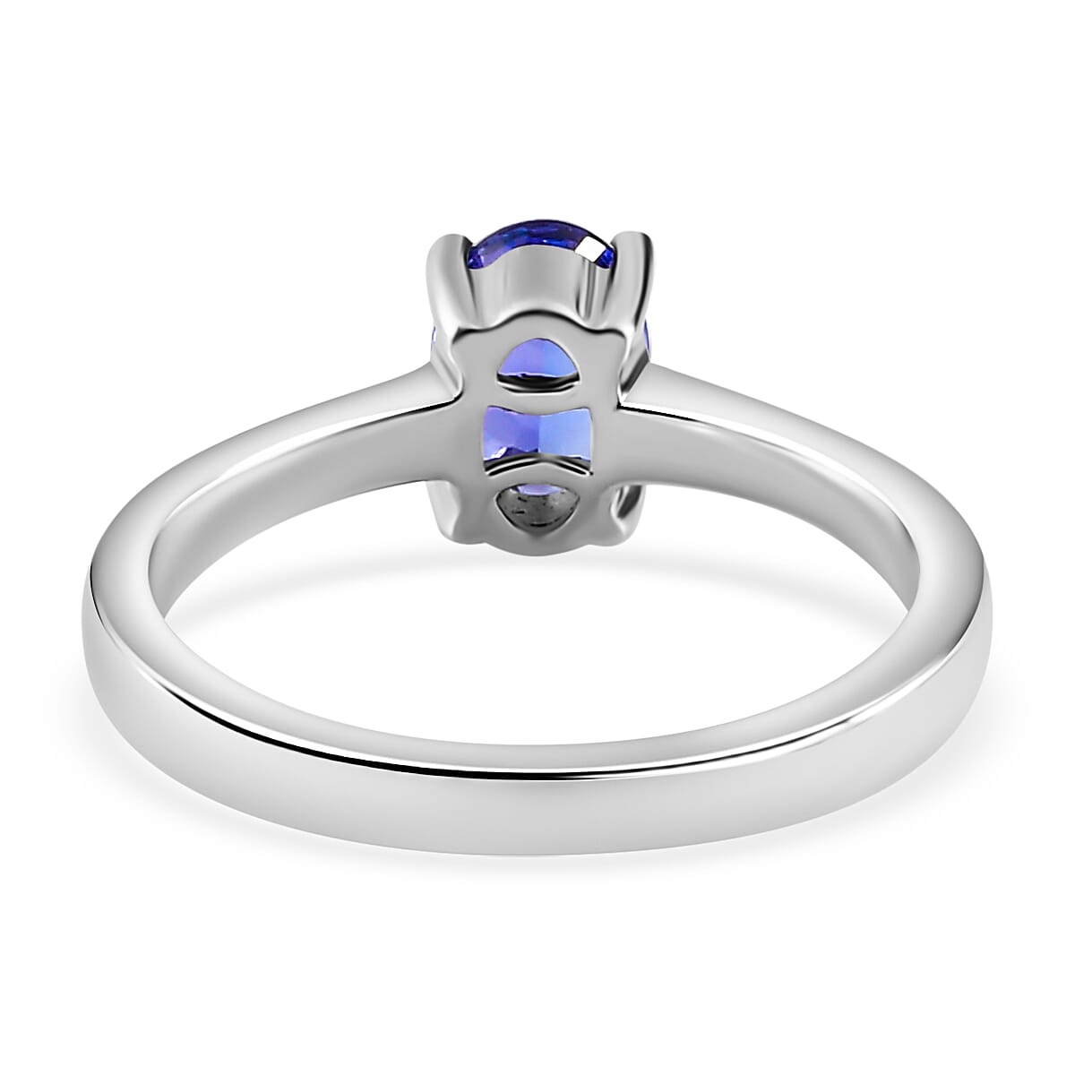 AAA Tanzanite Solitaire Ring in Platinum Overlay Sterling Silver 7730481 4