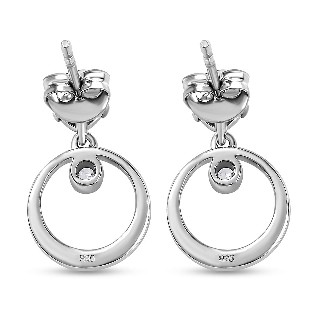 Premium Tanzanite &amp; Zircon Dangle Earrings in Platinum Overlay Sterling Silver 7767198 4