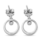 Premium Tanzanite & Zircon Dangle Earrings in Platinum Overlay Sterling Silver