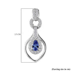 Premium Tanzanite & Natural Zircon Dangle Earrings in Platinum Overlay Sterling Silver 1.08 Ct
