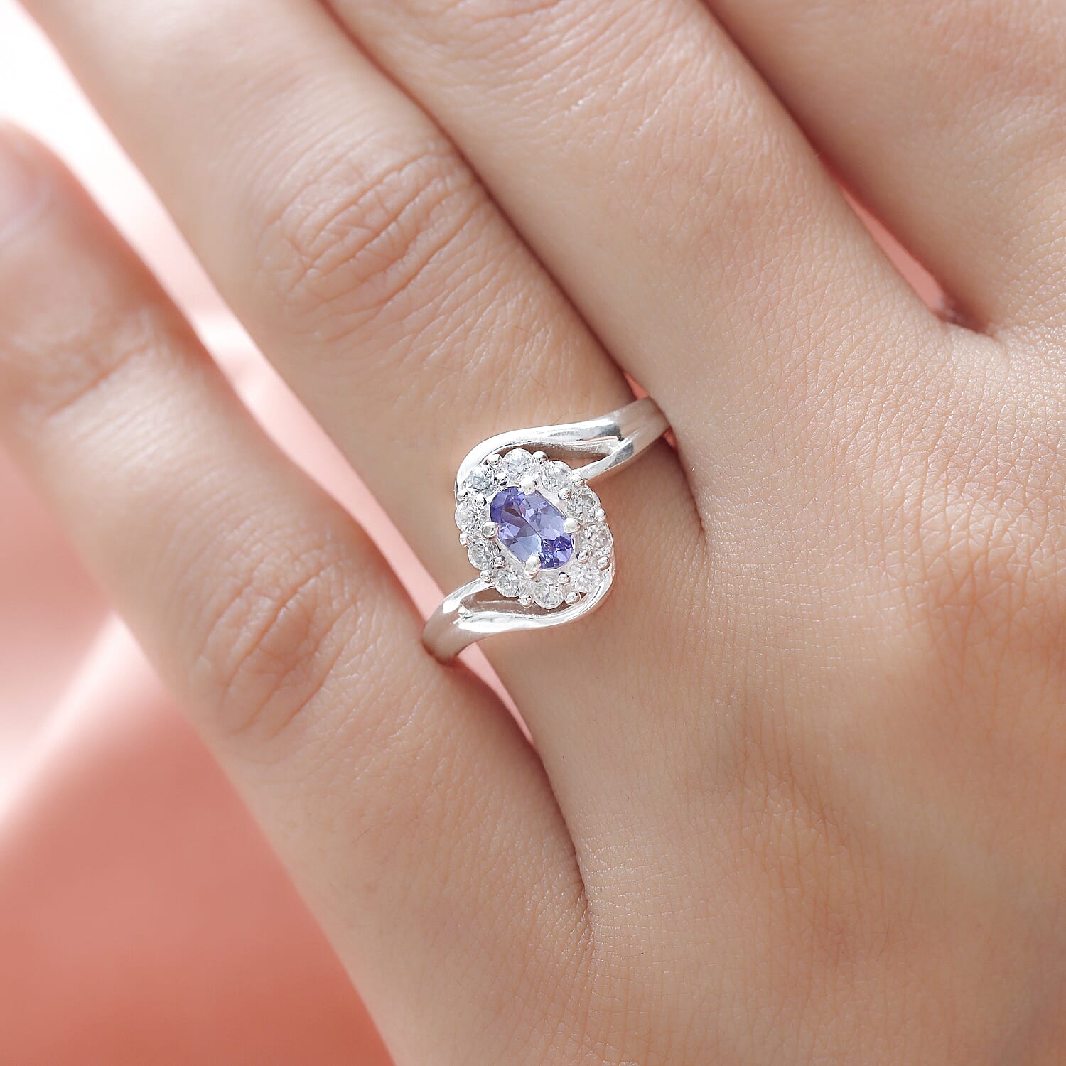 Tanzanite and Natural Cambodian Zircon Ring in Sterling Silver 8743254 3