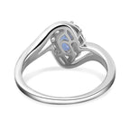 Tanzanite and Natural Cambodian Zircon Ring in Sterling Silver