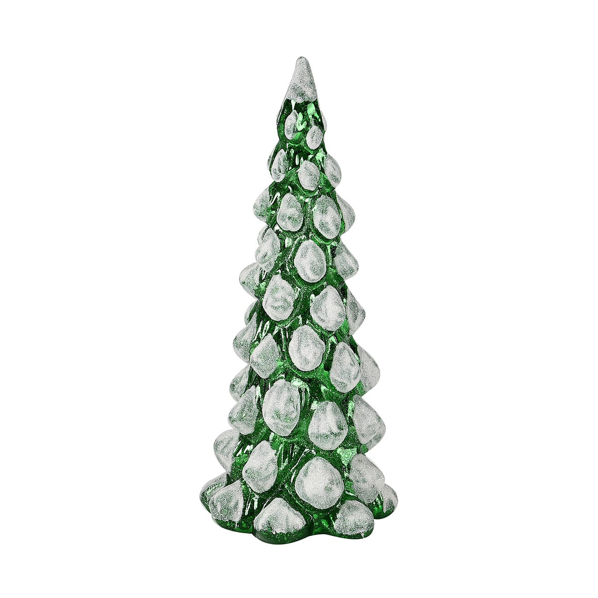 Tapered Glass LED Lighted Conical Christmas Tree With Electroplating Thread (Battery - CR2032X2, Incl.) - Green - White 7622501 2