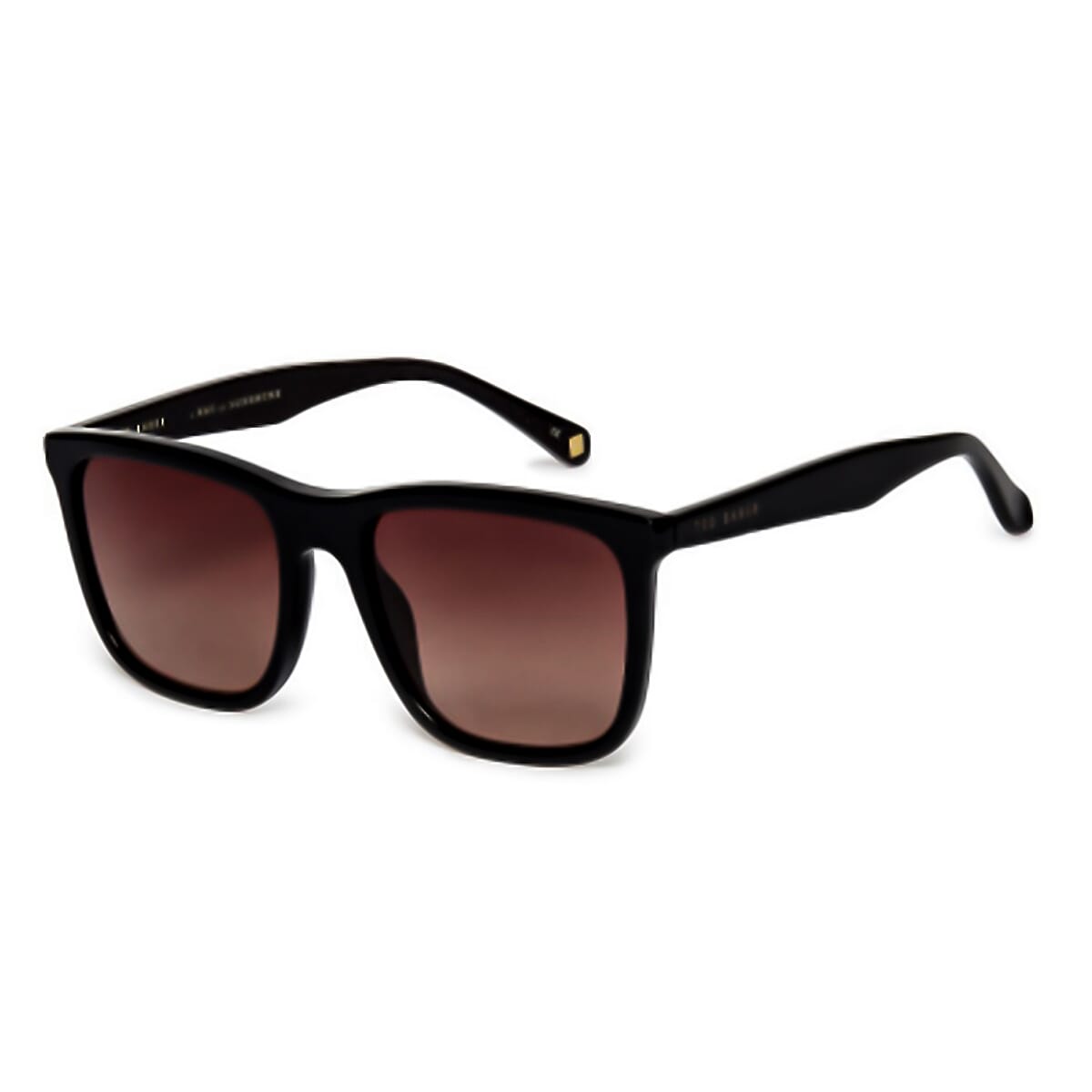 Ted Baker Unisex Square Acetate Sunglasses with Grey Lens - Black 7786777 0