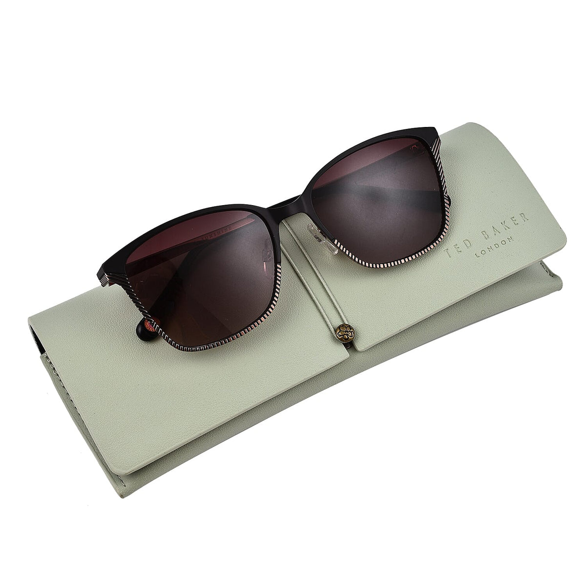 Ted Baker Unisex Sunglasses With Red Temples - Brown 6717362 5
