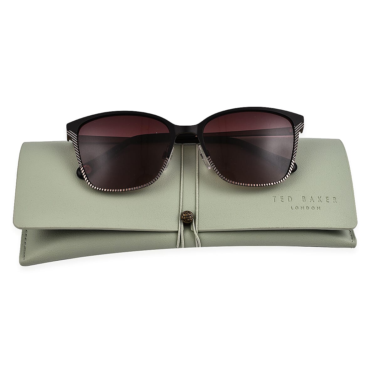 Ted Baker Unisex Sunglasses With Red Temples - Brown 6717362 7