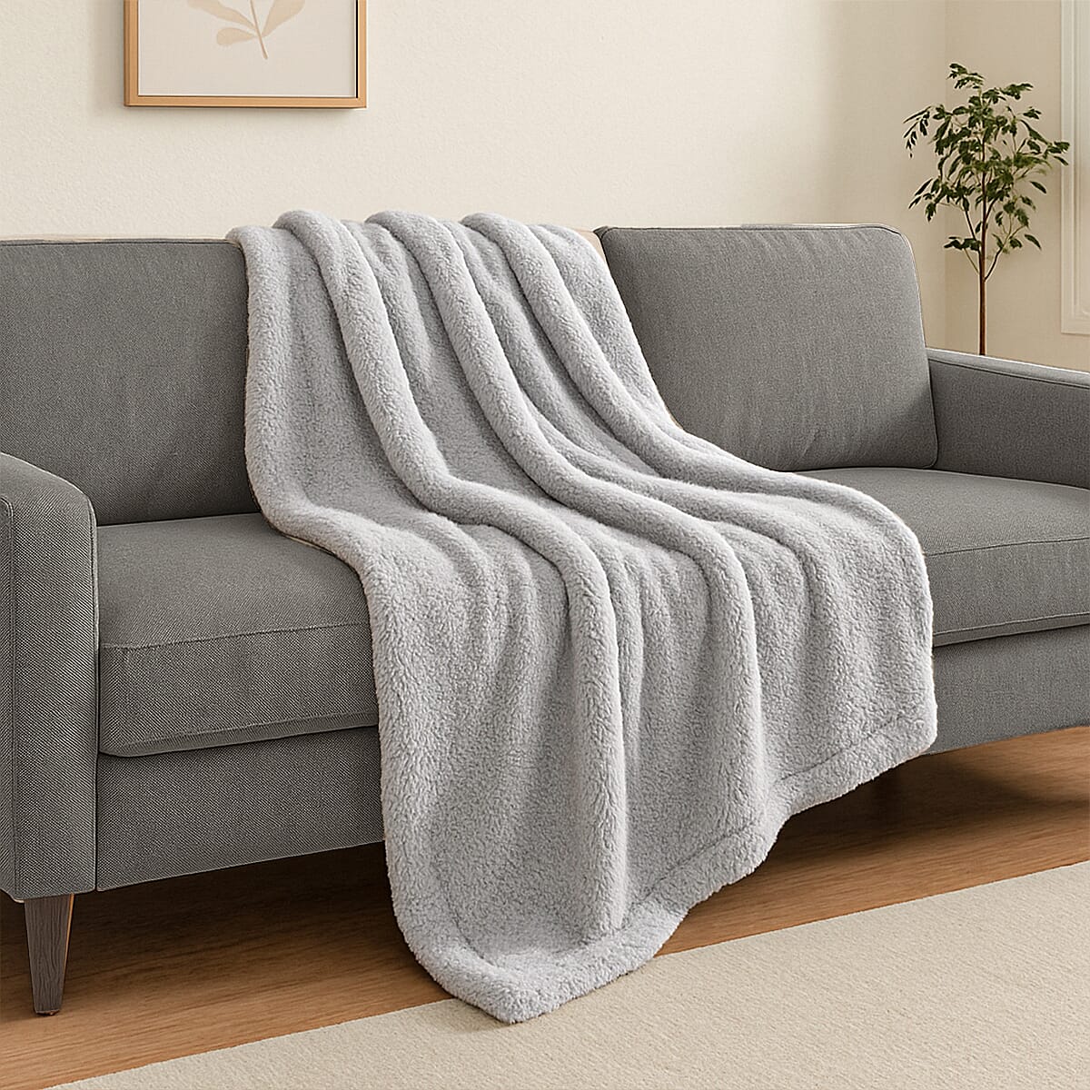 Teddy Fleece Blanket Throw 7994341 0