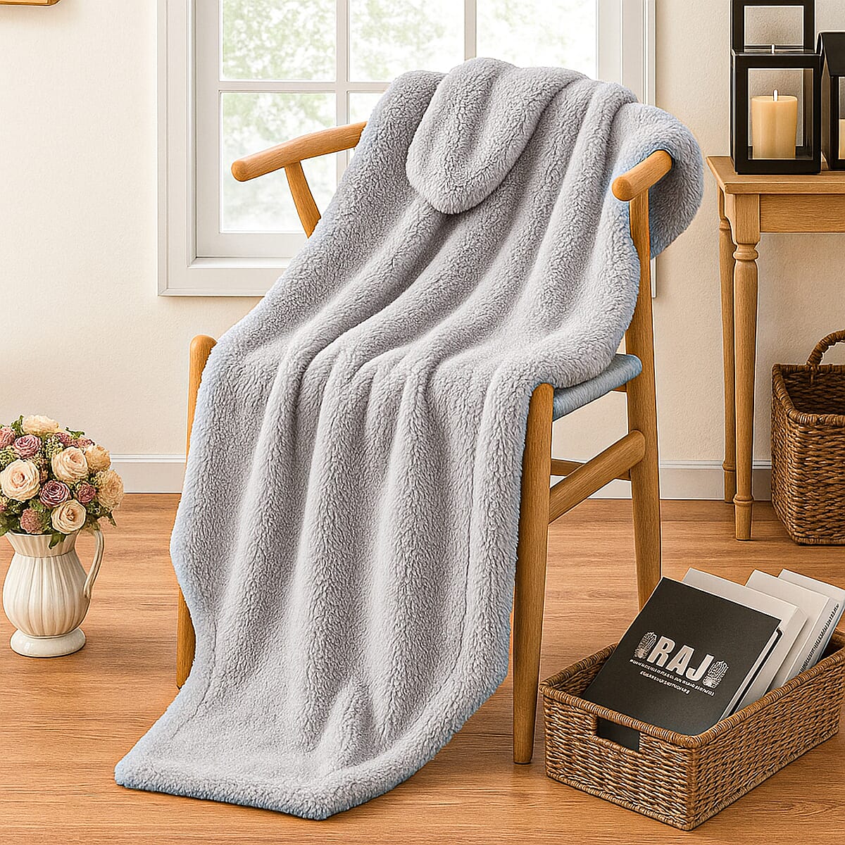 Teddy Fleece Blanket Throw 7994341 2