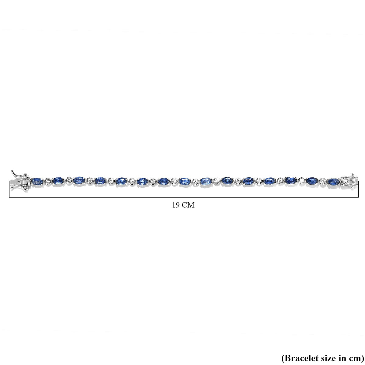 Tennis Kyanite Bracelet Size 7 with Natural Cambodian Zircon in Sterling Silver 9.01 Ct., Silver Wt. 11.02 Gms 8733532 5