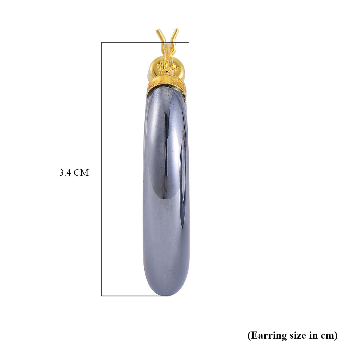 Terahertz Hoop Earrings in Yellow Gold Overlay Sterling Silver 63.70 Ct 7657493 4
