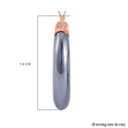 Terahertz Hoop Earrings in Rose Gold Overlay Sterling Silver 63.70 Ct