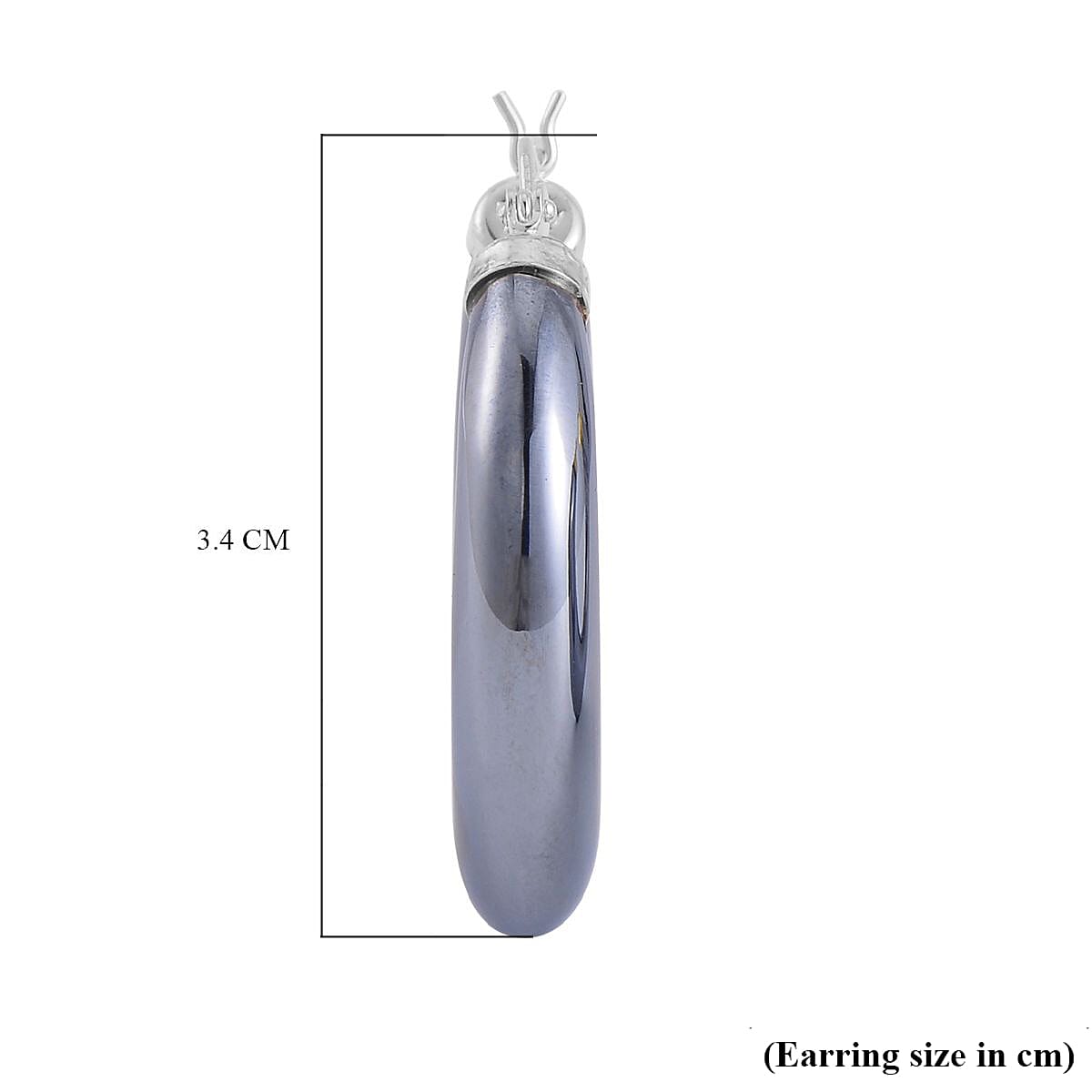 Terahertz Hoop Earrings in Rhodium Overlay Sterling Silver 63.70 Ct 7686282 4