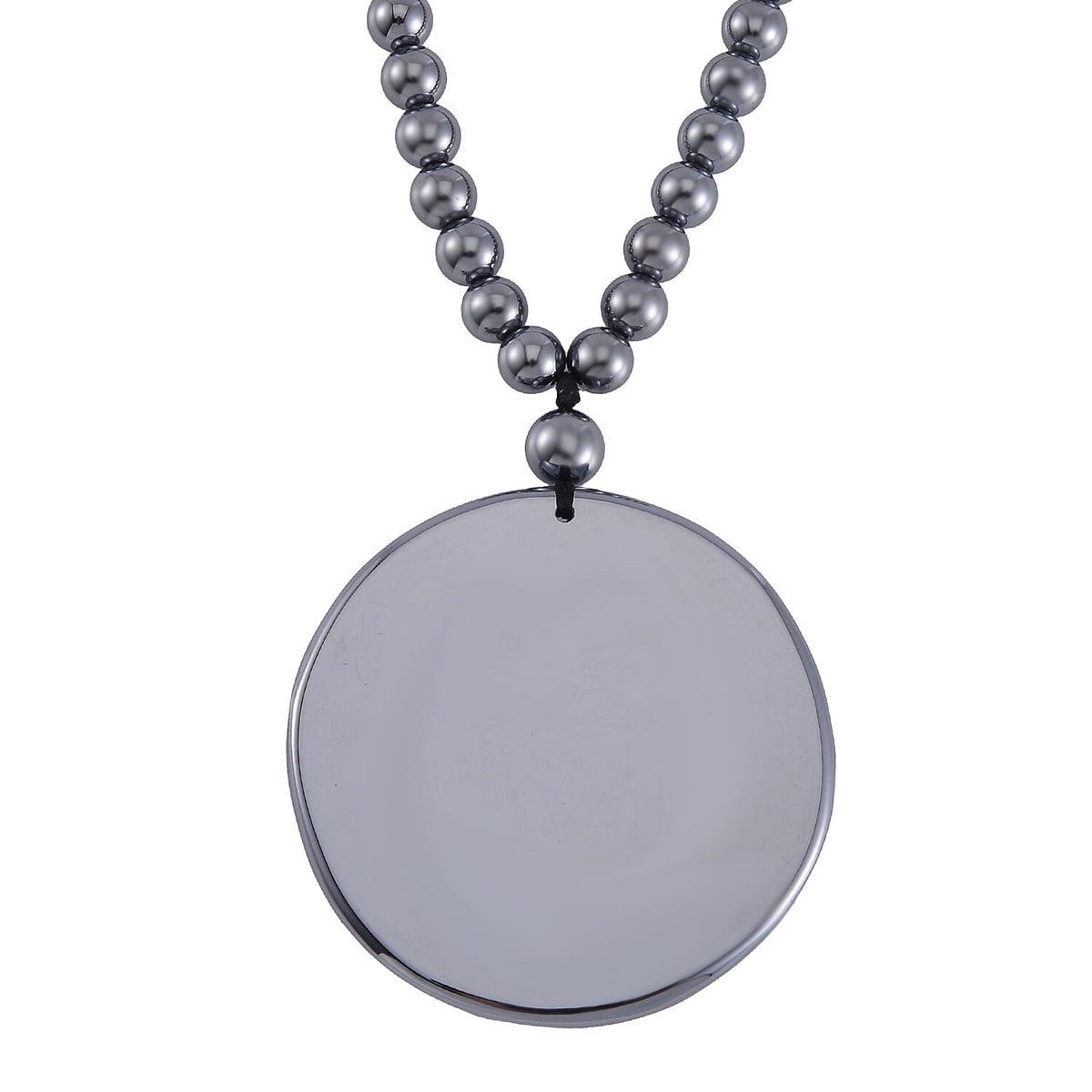 Terahertz Carved Dragon Medallion Necklace (Size - 20) in Rhodium Overlay Sterling Silver 255 Ct. 7806095 3