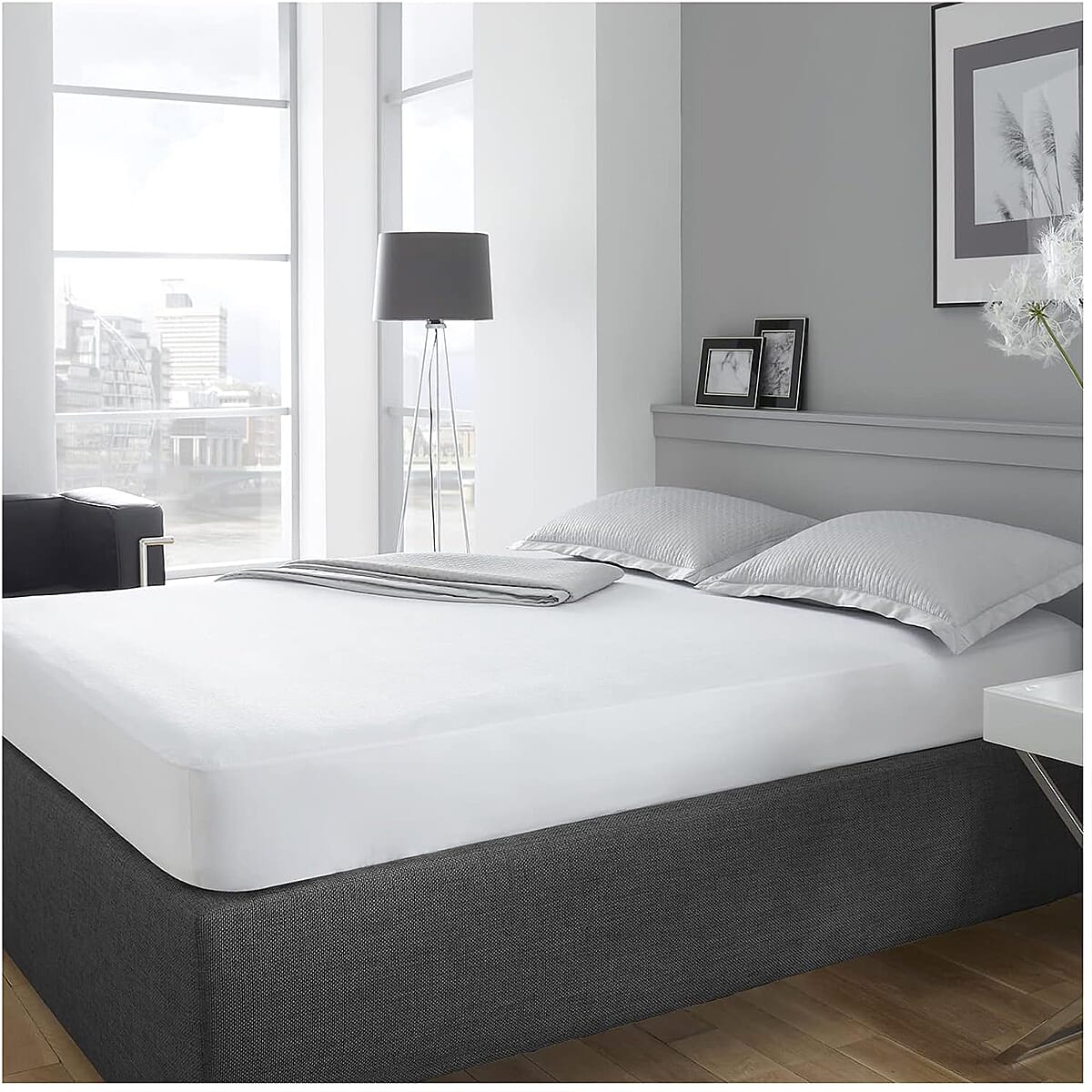 Terry Towelling Water Proof Mattress Protector Size Double (140x190-30cm) - White 8249094 1
