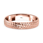 Royal Bali Collection - 9K Rose Gold Diamond Cut Band Ring