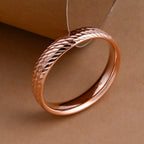 Royal Bali Collection - 9K Rose Gold Diamond Cut Band Ring