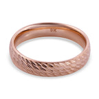 Royal Bali Collection - 9K Rose Gold Diamond Cut Band Ring