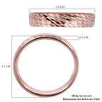 Royal Bali Collection - 9K Rose Gold Diamond Cut Band Ring