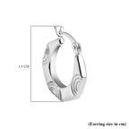 Textured Hexagon Creole Hoop Earrings in Sterling Silver